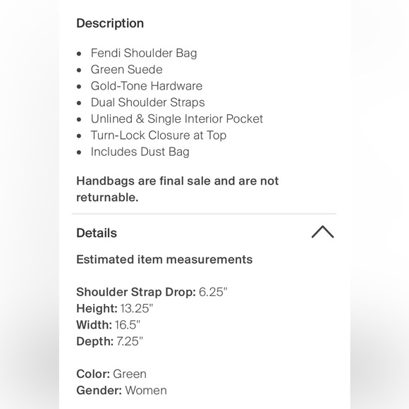 Authentic Fendi Large X Lite Peekaboo suede green handbag - Picture 9 of 9